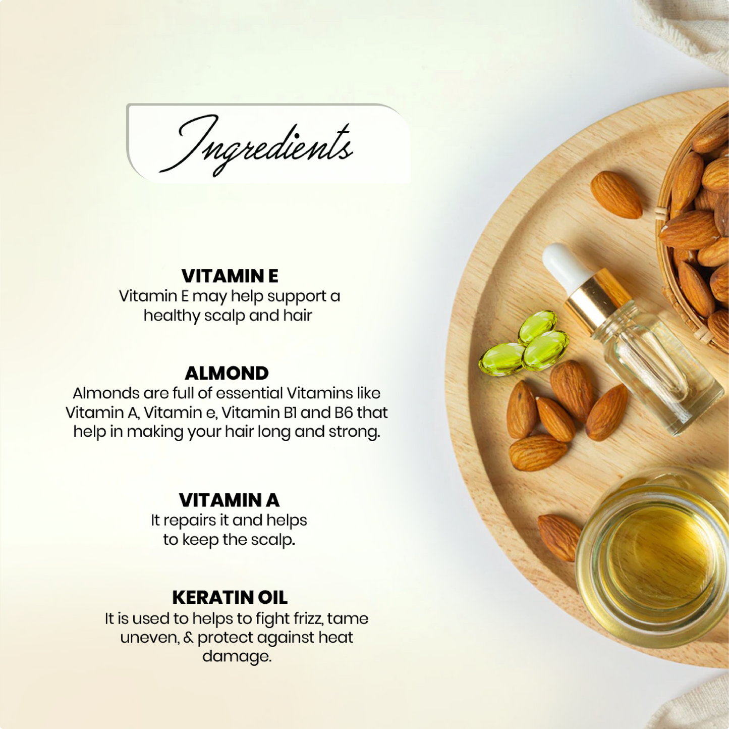 Almond Hair Oil with Keratin Oil 100ml