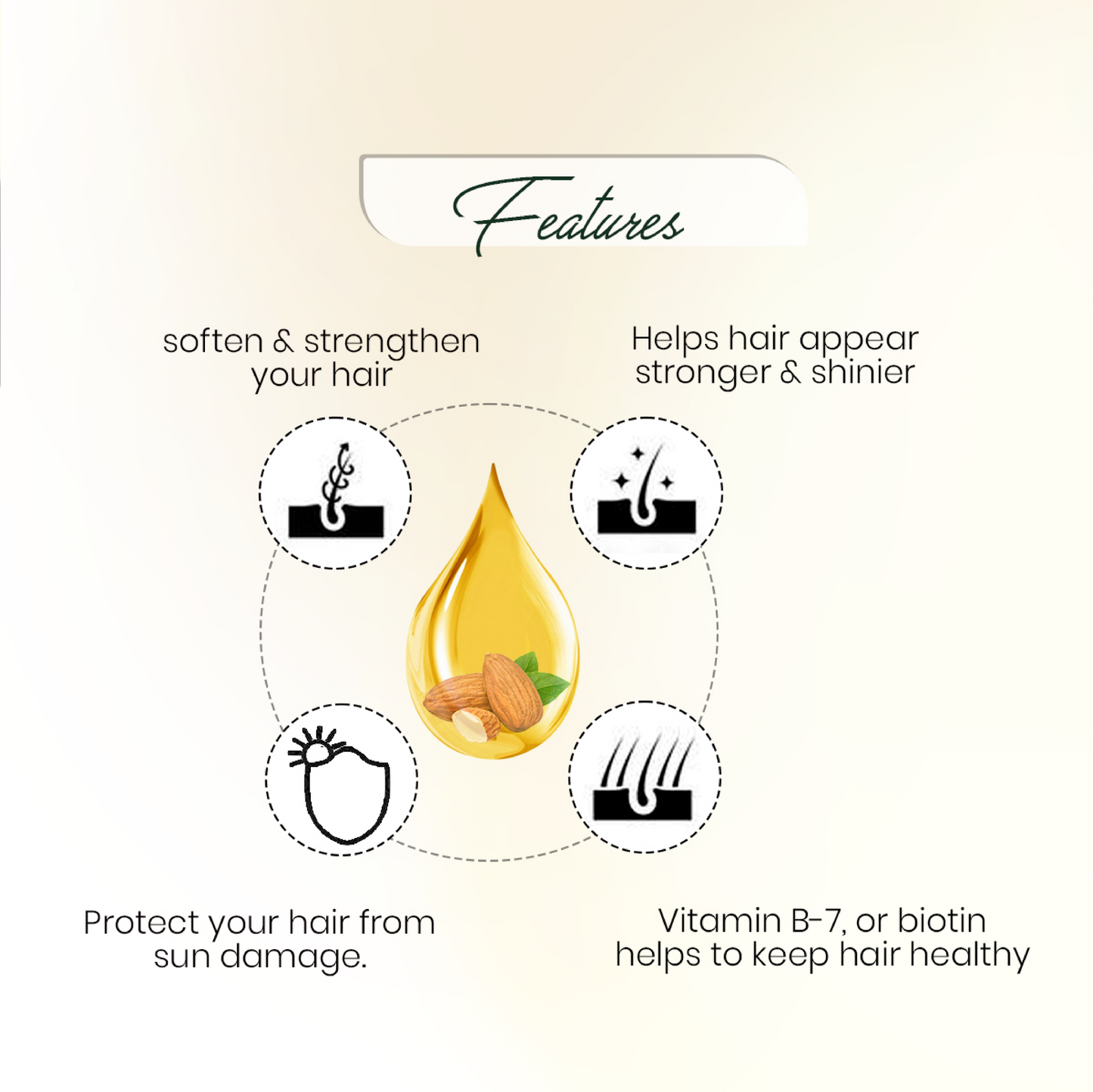 Almond Hair Oil with Keratin Oil 100ml