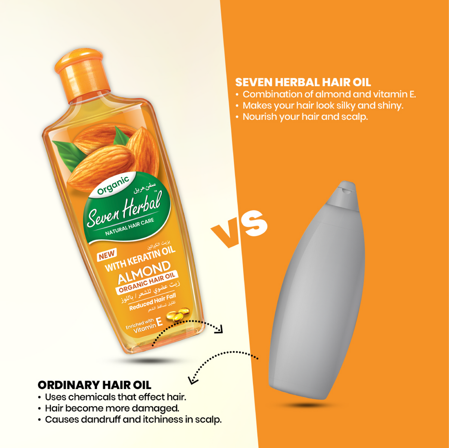 Almond Hair Oil with Keratin Oil 100ml