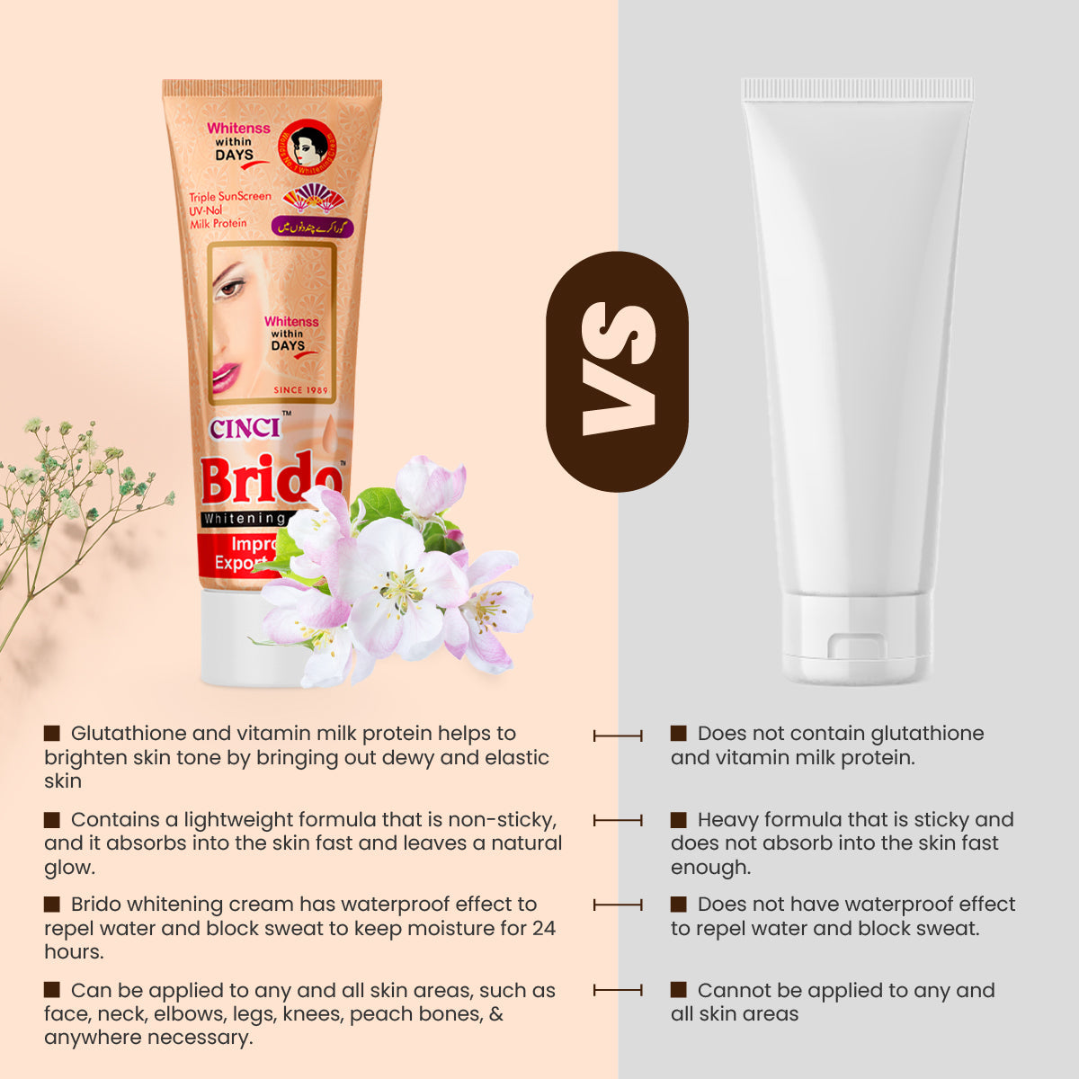 Brightening Cream formula with Milk Protein (25ml)