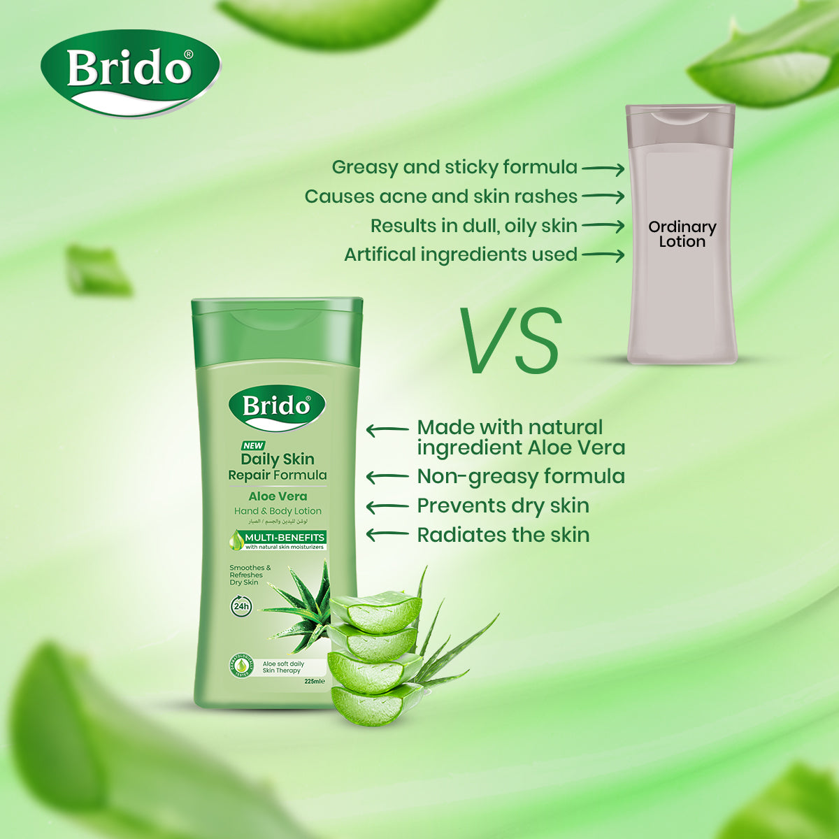 Aloe Vera Body Lotion (Skin Repair Formula)