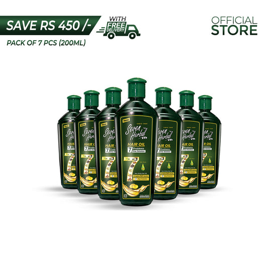 Seven Herbal Hair Oil 200ml Pack of 7 Pieces | Save Rs.450/- | Free Delivery