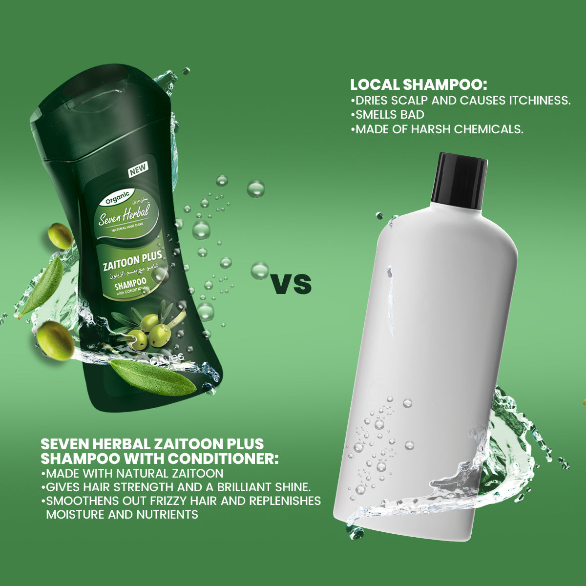 Zaitoon Plus Shampoo with Conditioner (210ml)