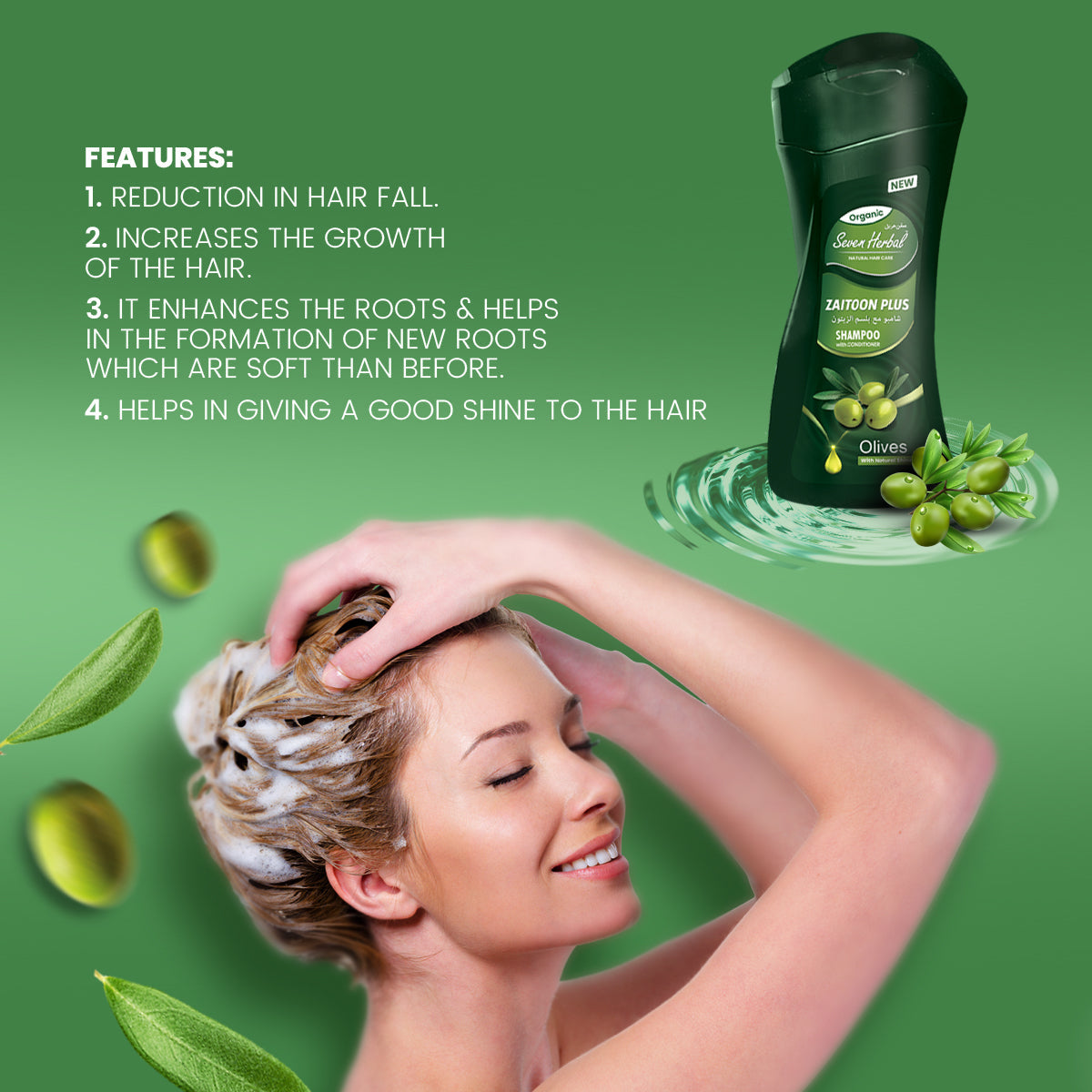 Zaitoon Plus Shampoo with Conditioner (210ml)