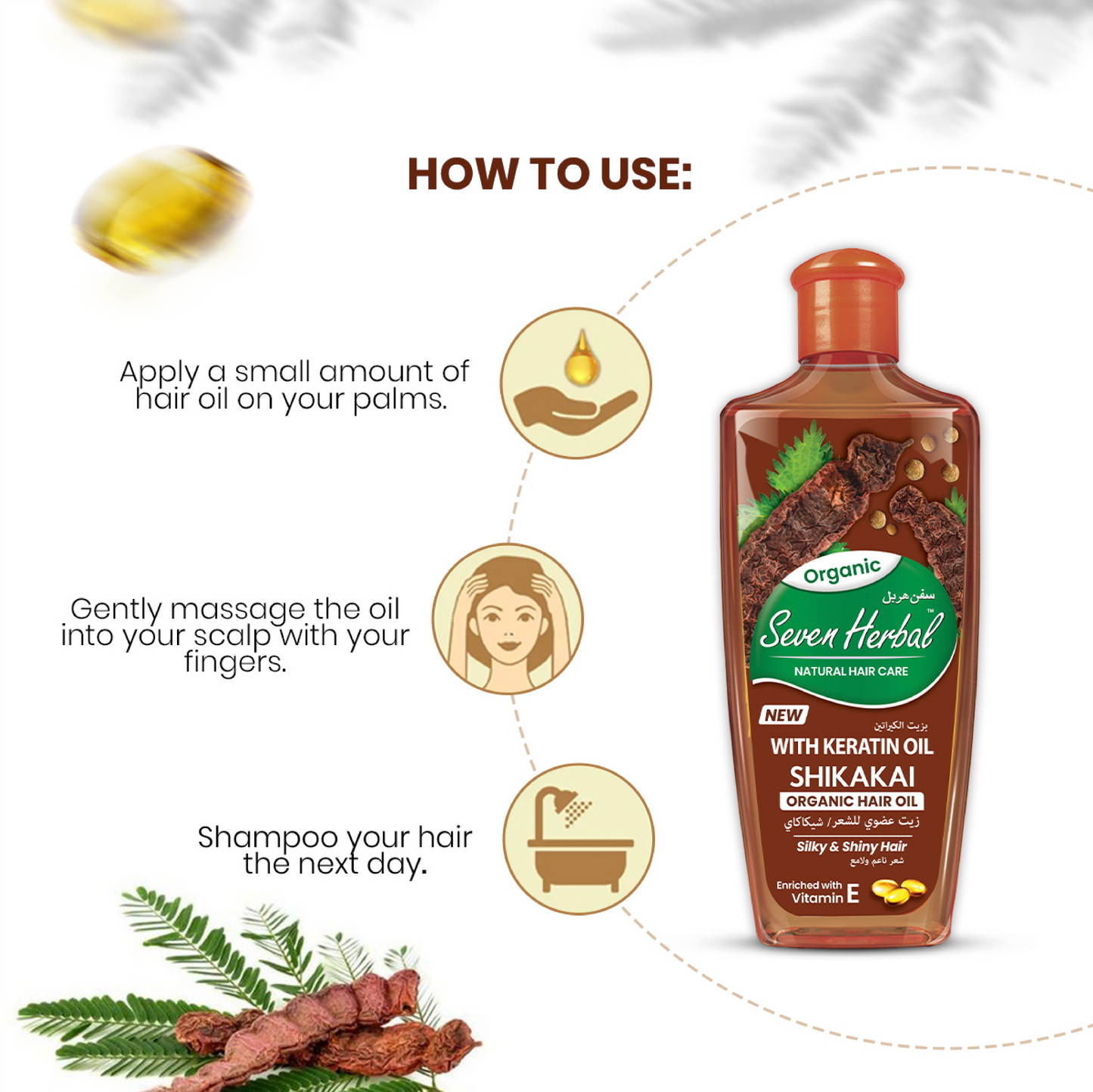 Shikakai Hair Oil with Keratin Oil (100ml)