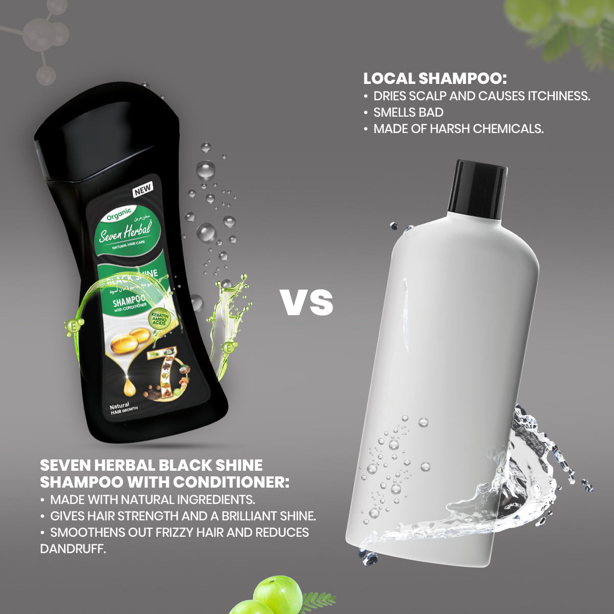 Black Shine Shampoo with Conditioner (210ml)