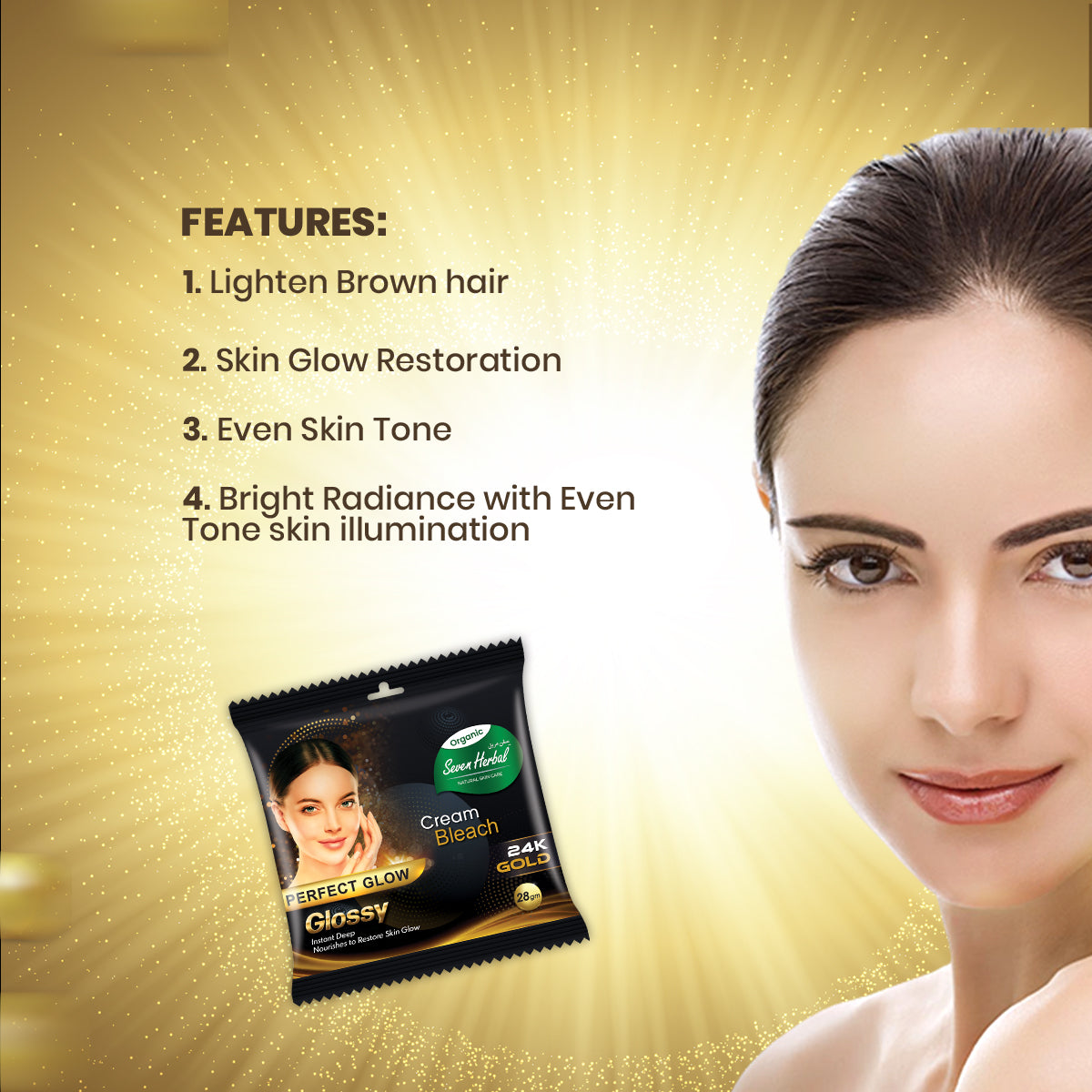24K Gold Bleach Cream (28g)